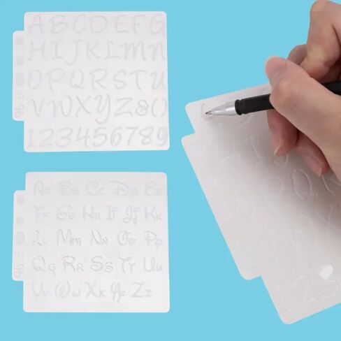 Stencils for Craft Reusable – Letter Number Plastic Painting Drawing Stencil Template Set for Wood, Furniture, Wall, Home Decor, and DIY Scrapbooking S65 in Saudi Arabia
