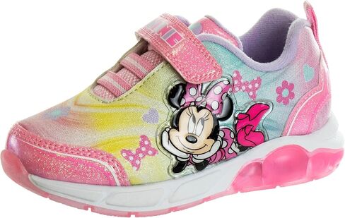 Josmo Girls Minnie Mouse Lighted Sneaker (Little Kid), Pink Heart, 12 in Saudi Arabia