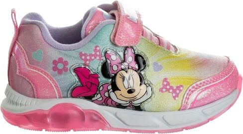Josmo Girls Minnie Mouse Lighted Sneaker (Little Kid), Pink Heart, 12 in Saudi Arabia