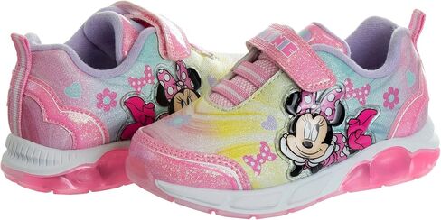 Josmo Girls Minnie Mouse Lighted Sneaker (Little Kid), Pink Heart, 12 in Saudi Arabia