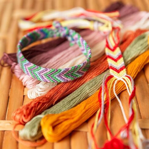 Generic 12 Skeins Embroidery Floss 8m Each Egyptian Long Fiber Cotton Cross Stitch Thread 26S/2x6 for Embroidery Projects Bracelet, Light Brown in Saudi Arabia