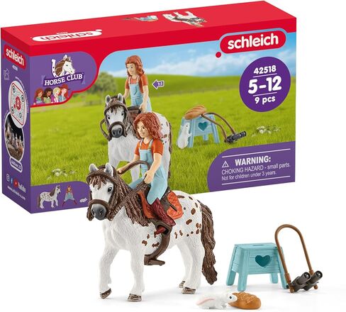 Schleich Horse Club, 9-Piece Playset, Horse Toys for Girls and Boys 5-12 Years Old Mia and Spotty in Saudi Arabia