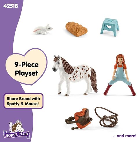 Schleich Horse Club, 9-Piece Playset, Horse Toys for Girls and Boys 5-12 Years Old Mia and Spotty in Saudi Arabia