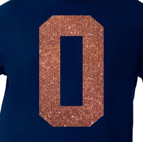 8" Metallic Shades Glitter Iron on Numbers for Clothing，Jersey Numbers，Iron on Numbers for Jersey Heat Transfer Numbers for Sports Uniform Baseball Football T-Shirt (Style A) (Gold_Confetti_5) in Saudi Arabia