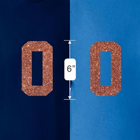 8" Metallic Shades Glitter Iron on Numbers for Clothing，Jersey Numbers，Iron on Numbers for Jersey Heat Transfer Numbers for Sports Uniform Baseball Football T-Shirt (Style A) (Gold_Confetti_5) in Saudi Arabia