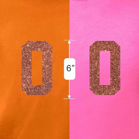 8" Metallic Shades Glitter Iron on Numbers for Clothing，Jersey Numbers，Iron on Numbers for Jersey Heat Transfer Numbers for Sports Uniform Baseball Football T-Shirt (Style A) (Gold_Confetti_5) in Saudi Arabia