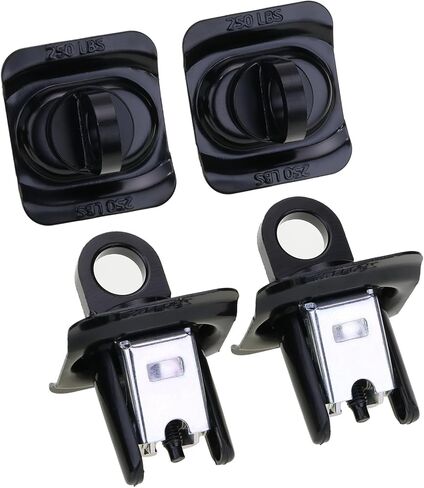 مرساة ربط سرير الشاحنة متوافقة مع 2014-2025 تشيفي سيلفرادو سييرا 1500 2500 3500 و2015-2025 تشيفي كولورادو جي إم سي كانيون - استبدال #23146899، مجموعة خطاف البضائع للجدران بجانب السرير (4) in Kuwait