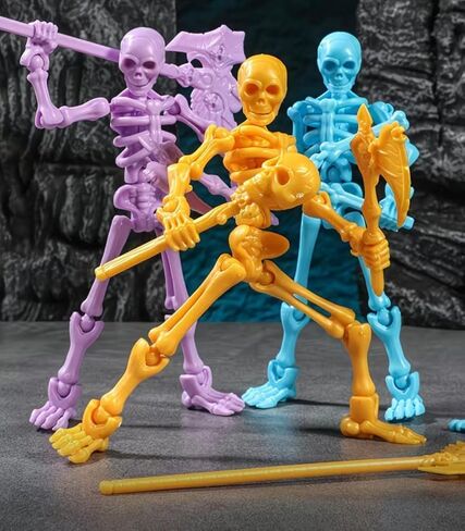 4 Pack T13 Action Figures Set, Skeleton Action Figure, Titan 13 Mini Skeletons, Dummy 13 Action Figures for Boys, Multi-Jointed Movable Skeleton, Christmas Creative Gift (Assembly Completed) in Saudi Arabia