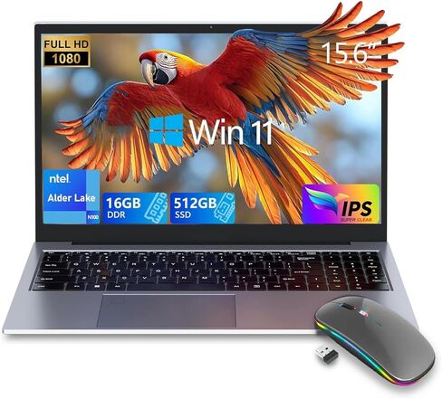 كمبيوتر محمول للأعمال، كمبيوتر محمول، كمبيوتر محمول 16 جيجابايت رام 512 جيجابايت SSD، كمبيوتر محمول N100 (4C/4T، ما يصل إلى 3.4 جيجا هرتز، الجيل الثاني عشر)، هيكل من الألومنيوم، شاشة FHD مقاس 15.6 بوصة، يدعم WiFi/BT، لوحة مفاتيح بإضاءة خلفية، يدعم الشحن م in Kuwait