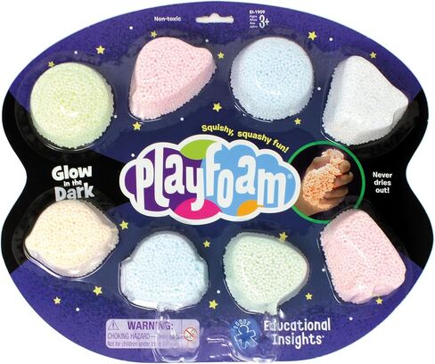 Educational Insights Playfoam Glow in the Dark 8-Pack, Fidget & Sensory Toy, Stocking Stuffer, Gift for Boys & Girls, Ages 3+ in Saudi Arabia