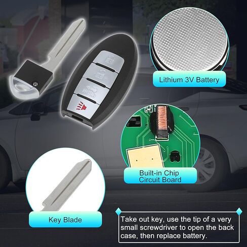 X AUTOHAUX CWTWB1U840 315Mhz Replacement Keyless Entry Remote Smart Key Fob for Nissan Sentra Versa 2013 2014 2015 285E3-3SG0D 285E33SG0D 46 Chip 4 Buttons in Saudi Arabia