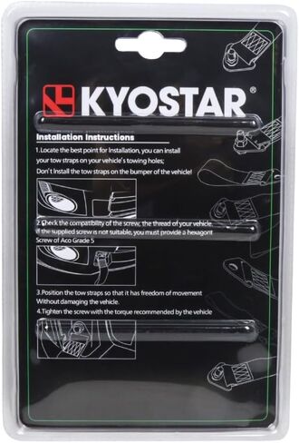 Kyostar Universal Racing Tow Strap for Front or Rear Bumper Towing Hooks, High Strength Tow Straps, Upgrade Version (Yellow) in Saudi Arabia