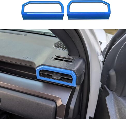 for Toyota Tacoma 2024 2025 for 4Runner 2025 Interior Accessories Dashboard Decor Center Consoles Air Outlet Vent Cover ABS Decorative Frame (Light Blue, Air Vent Cover) in Saudi Arabia