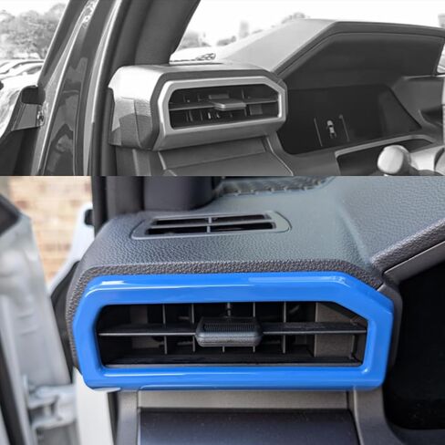 for Toyota Tacoma 2024 2025 for 4Runner 2025 Interior Accessories Dashboard Decor Center Consoles Air Outlet Vent Cover ABS Decorative Frame (Light Blue, Air Vent Cover) in Saudi Arabia