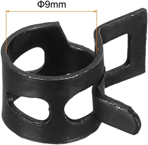 MECCANIXITY 50 Pcs Fuel Line Clamps Spring Band Hose Clamps, 15mm Silicone Air Tube Vacuum Hose Water Pipe Low Pressure Clamps Assortment Kit, Black in Saudi Arabia