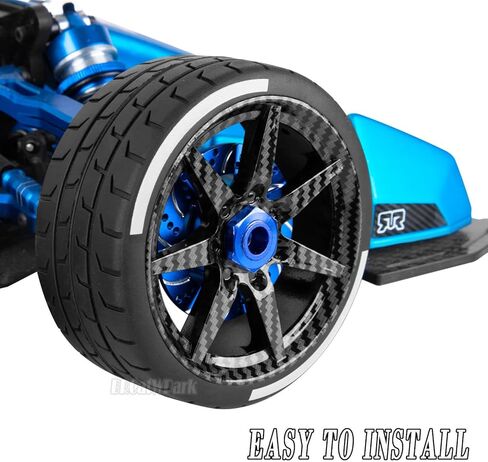 عجلة إطارات الطرق السريعة RC لـ 1/8 Typhon 6s BLX، 1/7 Infraction 6S BLX/Limitless، حافة عجلة RC وإطارات الطرق السريعة المطاطية عجلات وإطارات الانجراف RC، أزرق وردي in Kuwait