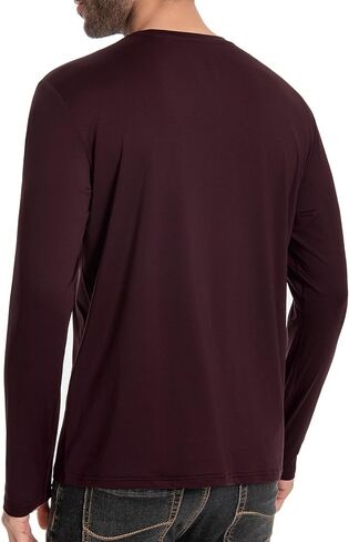 Men’s UPF 50+ Lightweight Long Sleeve Casual T-Shirt Quick Dry UV Sun Protection for Outdoor Beach Hiking Fishing Exercise in Kuwait