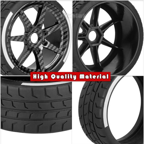 عجلة إطارات الطرق السريعة RC لـ 1/8 Typhon 6s BLX، 1/7 Infraction 6S BLX/Limitless، حافة عجلة RC وإطارات الطرق السريعة المطاطية عجلات وإطارات الانجراف RC، أزرق وردي in Kuwait