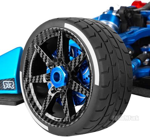 عجلة إطارات الطرق السريعة RC لـ 1/8 Typhon 6s BLX، 1/7 Infraction 6S BLX/Limitless، حافة عجلة RC وإطارات الطرق السريعة المطاطية عجلات وإطارات الانجراف RC، أزرق وردي in Kuwait