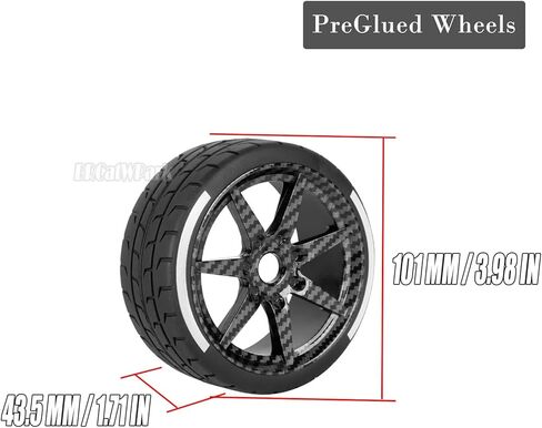 عجلة إطارات الطرق السريعة RC لـ 1/8 Typhon 6s BLX، 1/7 Infraction 6S BLX/Limitless، حافة عجلة RC وإطارات الطرق السريعة المطاطية عجلات وإطارات الانجراف RC، أزرق وردي in Kuwait