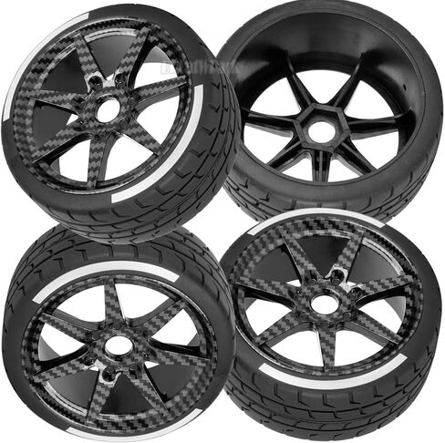 عجلة إطارات الطرق السريعة RC لـ 1/8 Typhon 6s BLX، 1/7 Infraction 6S BLX/Limitless، حافة عجلة RC وإطارات الطرق السريعة المطاطية عجلات وإطارات الانجراف RC، أزرق وردي in Kuwait