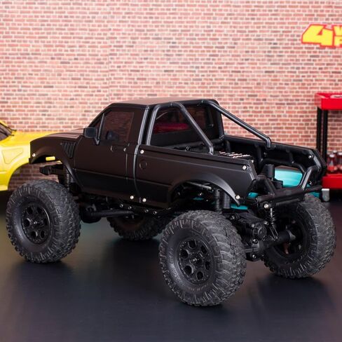 هيكل صلب SCX24 بيك اب مع رف سرير لـ 1/24 RC الزاحف المحوري SCX24 C10 Bronco Wrangler Base Camp 4 أجزاء ترقية عداء (رمادي) in Kuwait