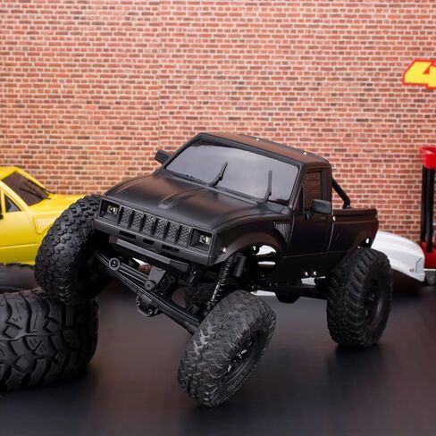 هيكل صلب SCX24 بيك اب مع رف سرير لـ 1/24 RC الزاحف المحوري SCX24 C10 Bronco Wrangler Base Camp 4 أجزاء ترقية عداء (رمادي) in Kuwait