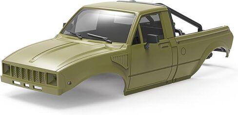 هيكل صلب SCX24 بيك اب مع رف سرير لـ 1/24 RC الزاحف المحوري SCX24 C10 Bronco Wrangler Base Camp 4 أجزاء ترقية عداء (رمادي) in Kuwait