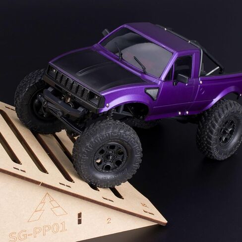 هيكل صلب SCX24 بيك اب مع رف سرير لـ 1/24 RC الزاحف المحوري SCX24 C10 Bronco Wrangler Base Camp 4 أجزاء ترقية عداء (رمادي) in Kuwait