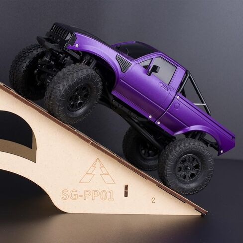هيكل صلب SCX24 بيك اب مع رف سرير لـ 1/24 RC الزاحف المحوري SCX24 C10 Bronco Wrangler Base Camp 4 أجزاء ترقية عداء (رمادي) in Kuwait