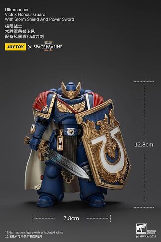 JOYTOY Warhammer 40,000 1/18 Action Figure-Ultramarines Victrix Honour Guard with Storm Shield and Power Sword-Collection Model Birthday Gifts in Saudi Arabia