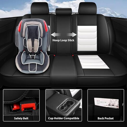 مناسب لأغطية مقاعد Mercedes_Benz Gle 350 2017-2026 المخصصة، أغطية مقاعد السيارة من جلد البولي يوريثان، حماية التغطية الكاملة، واقيات مقاعد مبطنة سميكة (مجموعة كاملة فاخرة/بيج) in Kuwait