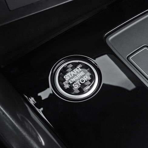 ملصق زر بدء تشغيل المحرك من BETTERHUMZ من ألياف الكربون لسيارة Audi A3 8Y A6 4K C8 A7 4K8 Q5 S6 2020-2025 ملحقات ديكور داخلية لمقبض التحكم (أسود) in Saudi Arabia