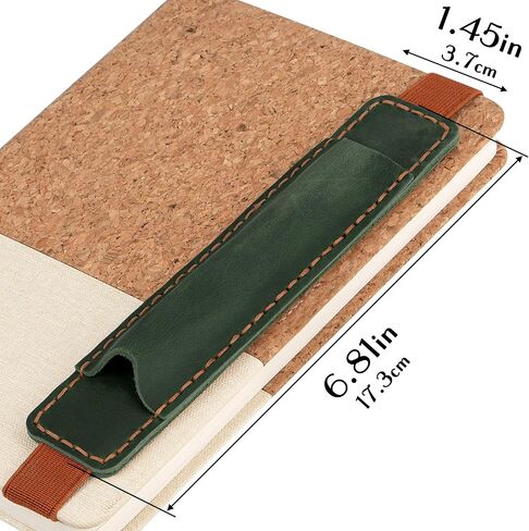 Crazy Horse Leather Elastic Pen Holder for Notebook, Wine Red – Genuine Leather Journal Band Pen Pouch, Fits A5/A6 Planners, 1-Pack in Saudi Arabia