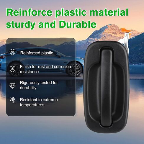 مجموعة مقابض الباب الخارجية 4 قطع، أمامي وخلفي لسيارة Chevy Silverado Suburban Tahoe Avalanche 1999-2007، لسيارة Cadillac Escalade، لسيارة GMC Sierra Yukon، يستبدل # 15034985 15721572 GM1520105، أسود in Kuwait