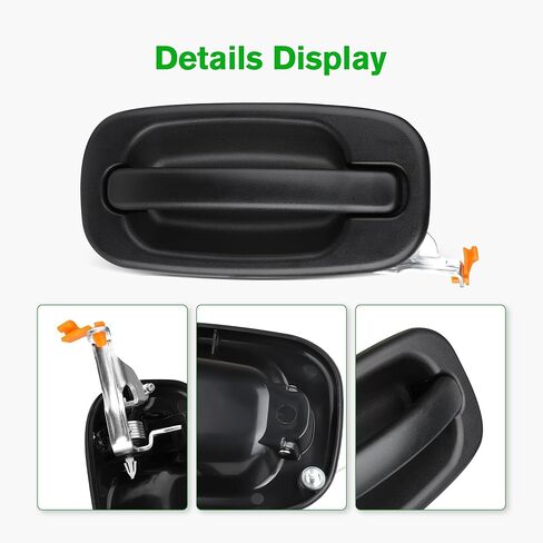 مجموعة مقابض الباب الخارجية 4 قطع، أمامي وخلفي لسيارة Chevy Silverado Suburban Tahoe Avalanche 1999-2007، لسيارة Cadillac Escalade، لسيارة GMC Sierra Yukon، يستبدل # 15034985 15721572 GM1520105، أسود in Kuwait