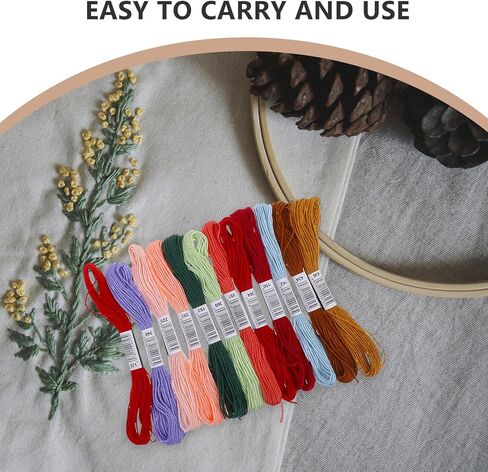 24 Colors Embroidery Thread Set Cotton Polyester Blend Hand Quilting Thread for Cross Stitch Knitting and Craft Projects for Adults in Saudi Arabia