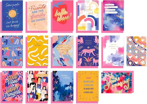 American Greetings 15-Count Thinking of You Card Bundle with Envelopes and Seals for Friendship and Support in Saudi Arabia