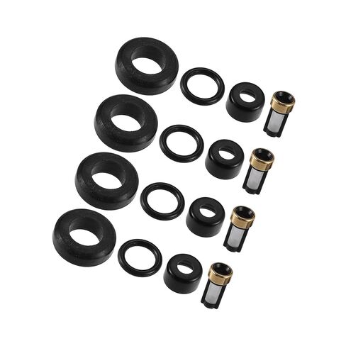 Fuel Injector Seal O Ring - Car O-Ring Rebuild Repair Kit - for Toyota 1.8L L4 2000-2005 NBR Rubber Black - 4 Sets Stylish Design in Saudi Arabia