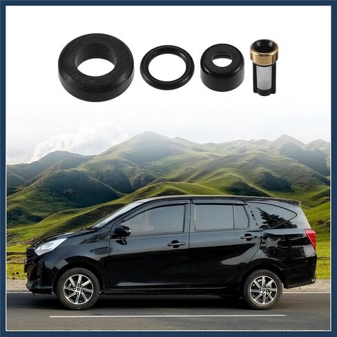 Fuel Injector Seal O Ring - Car O-Ring Rebuild Repair Kit - for Toyota 1.8L L4 2000-2005 NBR Rubber Black - 4 Sets Stylish Design in Saudi Arabia