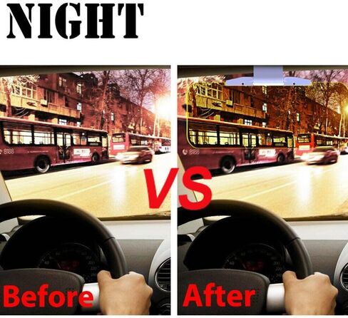 Car Sun Visor Anti-Glare Glass Goggles Mirror Clip-on Shield Sunshade for Day and Night Driving Universal Accessories in Saudi Arabia