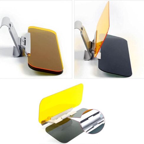 Car Sun Visor Anti-Glare Glass Goggles Mirror Clip-on Shield Sunshade for Day and Night Driving Universal Accessories in Saudi Arabia