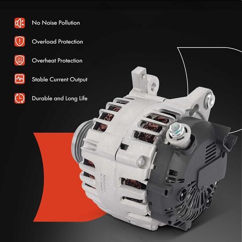 مولد كهربائي ممتاز متوافق مع Nissan Rogue 2014-2020 2.5L، 12V 120A 6-Groove Clutch Pulley في اتجاه عقارب الساعة، استبدال # 231004BA0B، TG12C152 in Kuwait
