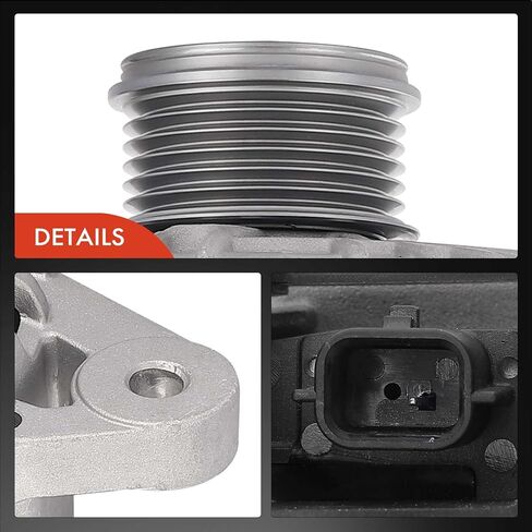 مولد كهربائي ممتاز متوافق مع Nissan Rogue 2014-2020 2.5L، 12V 120A 6-Groove Clutch Pulley في اتجاه عقارب الساعة، استبدال # 231004BA0B، TG12C152 in Kuwait