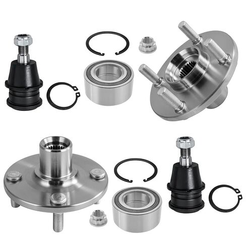 محور ديترويت - مجموعة محاور محمل العجلات الأمامية لـ 2000-2005 Toyota Echo 2004-2006 Scion xA xB، 2 محمل عجلة ومجموعة محاور 2 مفاصل كروية سفلية 2001 2002 2003 استبدال in Saudi Arabia