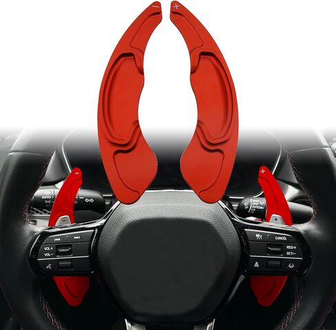 Aluminum Alloy Steering Wheel Shift Paddle Extension Cover Sticker Car Accessories for Honda 2022-2025, for Acura Integra 2023-2024 (red) in Saudi Arabia