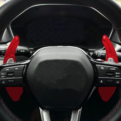 Aluminum Alloy Steering Wheel Shift Paddle Extension Cover Sticker Car Accessories for Honda 2022-2025, for Acura Integra 2023-2024 (red) in Saudi Arabia