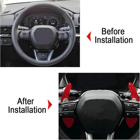 Aluminum Alloy Steering Wheel Shift Paddle Extension Cover Sticker Car Accessories for Honda 2022-2025, for Acura Integra 2023-2024 (red) in Saudi Arabia