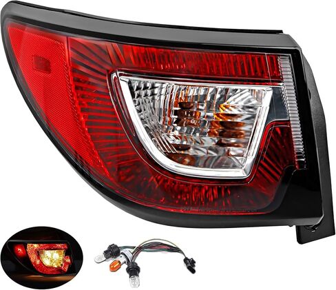 ضوء الذيل الخارجي LED - الضوء الخلفي للفرامل متوافق مع Chevy Traverse 2018-2021 - استبدال مجموعة المصباح الخلفي لـ 84618033 وGM2804130 - الجانب الأيسر للسائق الخارجي in Saudi Arabia