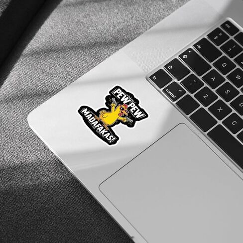 3Pcs Duck Pew Pew Madafakas Sticker Funny Ducks Lover Gift for Offensive Joke Pew Pew Madafakas Stickers Sarcastic Gamers Chicken Gun Humor Decal for Laptop Bottle Notebook Toolbox Hard Hat 3" in Saudi Arabia